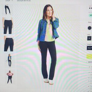 Betabrand Straight Leg Classic Dress Pant Yoga Pants M Petite